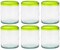Amici Home Authentic Baja Mexican Handmade 12oz DOF Glasses, Set of 6 - Lime Rim